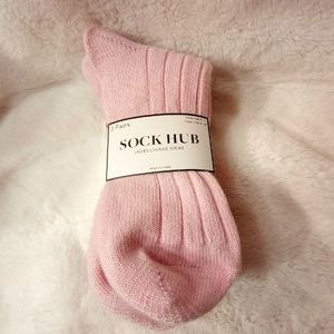 SOCK HUB - NWT 3 Pack Cozy Pink Lounge Socks Size 4-10